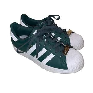 Adidas Womens Superstar Sneakers Size 6 HP2358 Mineral Green 2022 Shell Toe Gold